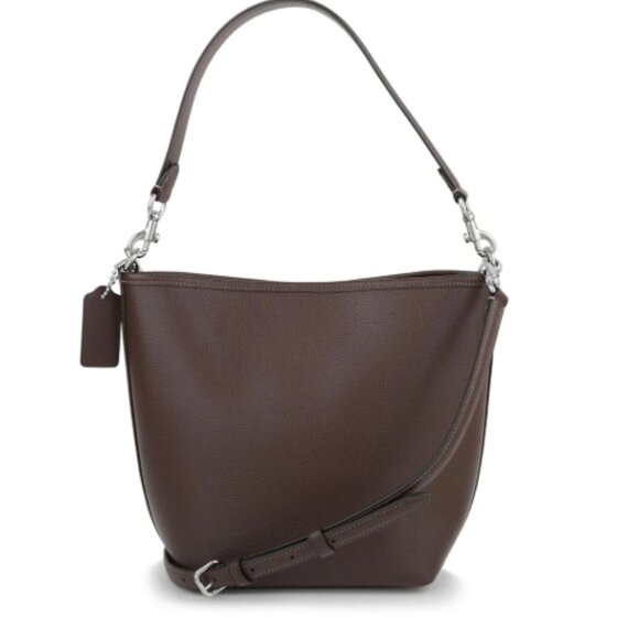 Coach City Large Bucket Bag in a dark brown pebbled leather - Picture 3 of 8